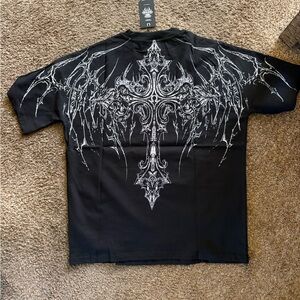Black Graphic Cross Men's Shirt